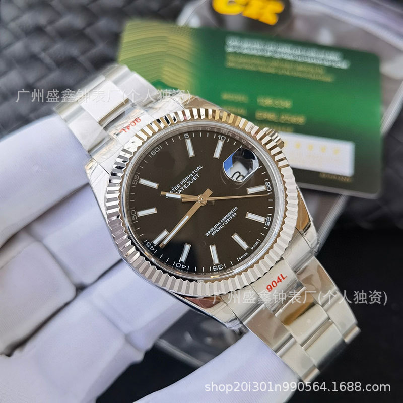 Zero-Fault Oyster Perpetual Three-Bead Datejust Japan Imported 8215 Mechanical Men's Watch Guangzhou Station West Watch Wholesale