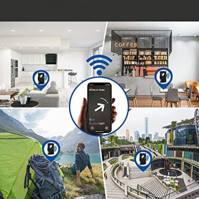 Nuevo rastreador titular de la tarjeta de aire etiqueta de metal cartera RFID de aleación de aluminio de fibra de carbono titular de la tarjeta de crédito manga