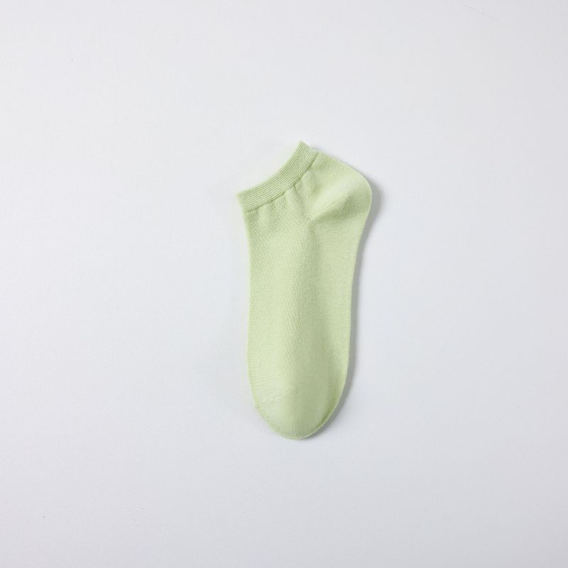 袜子女船袜夏季薄款透气网眼棉袜浅口袜纯棉防臭吸汗白色女士短袜|undefined