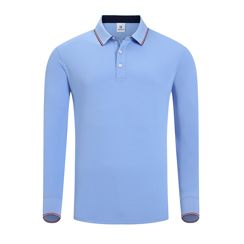 Camiseta de polo de color casual camiseta de hombre camiseta de collar camiseta de algodón de invierno camiseta de polo de manga larga ropa de trabajo personalizada bordada