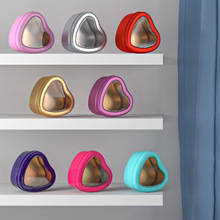 创意心形马口铁盒开天窗小号糖果香薰饰品礼物包装铁喜盒子批发