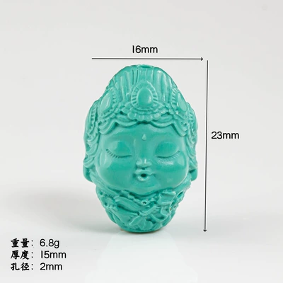 Magnesite Optimized Turquoise Spacer Zərgərlik ara hissələri - guanyin-1-piece
