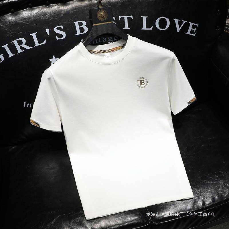 Simple and Versatile Rhinestone Short-Sleeve T-Shirt for Men, Summer Round-Neck Ice Silk Top, 2026 New Style Half-Sleeve Base Shirt Simple and Versatile Rhinestone Short-Sleeve T-Shirt for Men, Summer Round-Neck Ice Silk Top, 2026 New Style Half-Sleeve Base Shirt