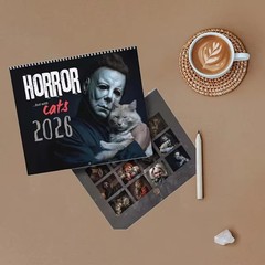 跨境新品 2026年时尚猫咪日历Stylish Cats Calendar可爱猫咪日历