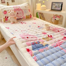 冬天牛奶绒加厚床盖床单单件冬季加厚珊瑚绒榻榻米学生床垫床褥子
