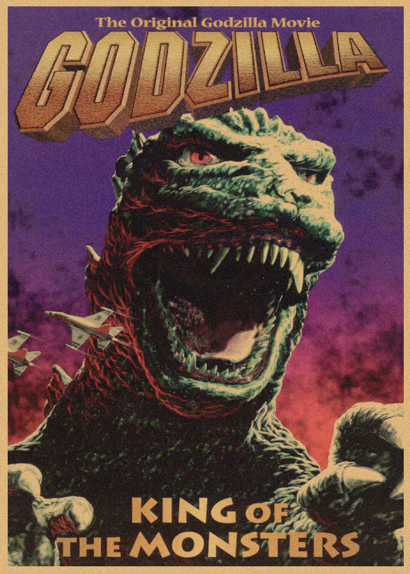 Godzilla película Godzilla póster retro kraft decoración mural mural 258