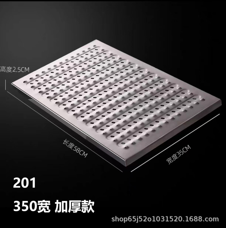 304 ステンレス鋼の溝カバーキッチン下水道マンホールカバー排水溝肥厚滑り止め溝カバーグレーダーボード|undefined