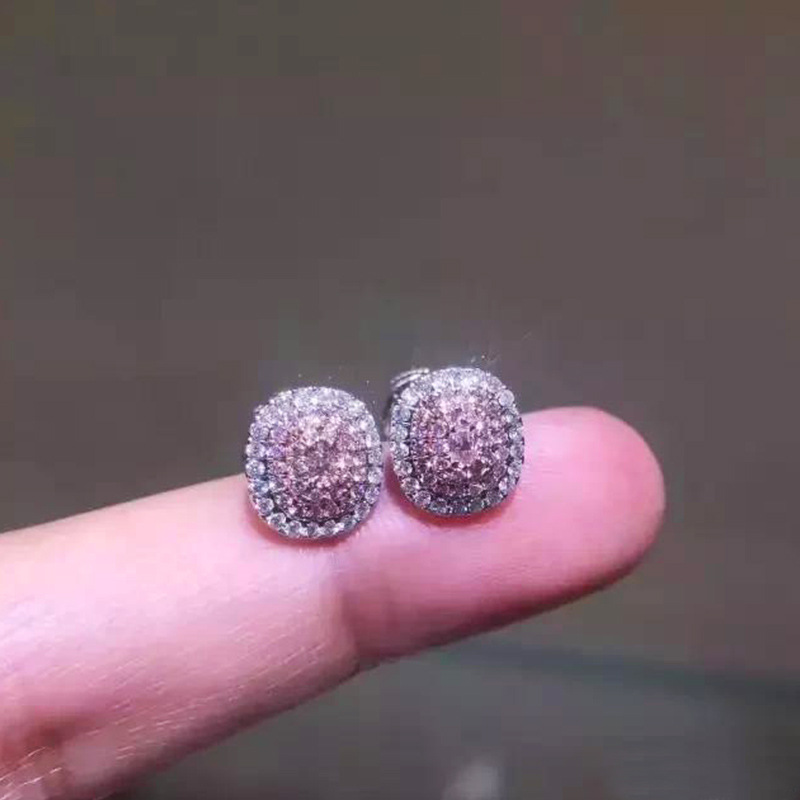 1 Paire Style Simple Brillant Carré Incruster Le Cuivre Zircon Boucles D'Oreilles display picture 3