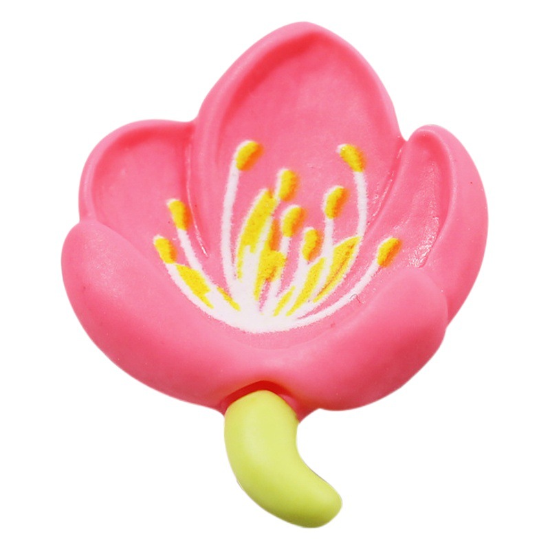 Flor de melocotón flor de cerezo crema pegamento flor teléfono Shell resina joyería accesorios DIY material paquete hecho a mano accesorios para el cabello parche