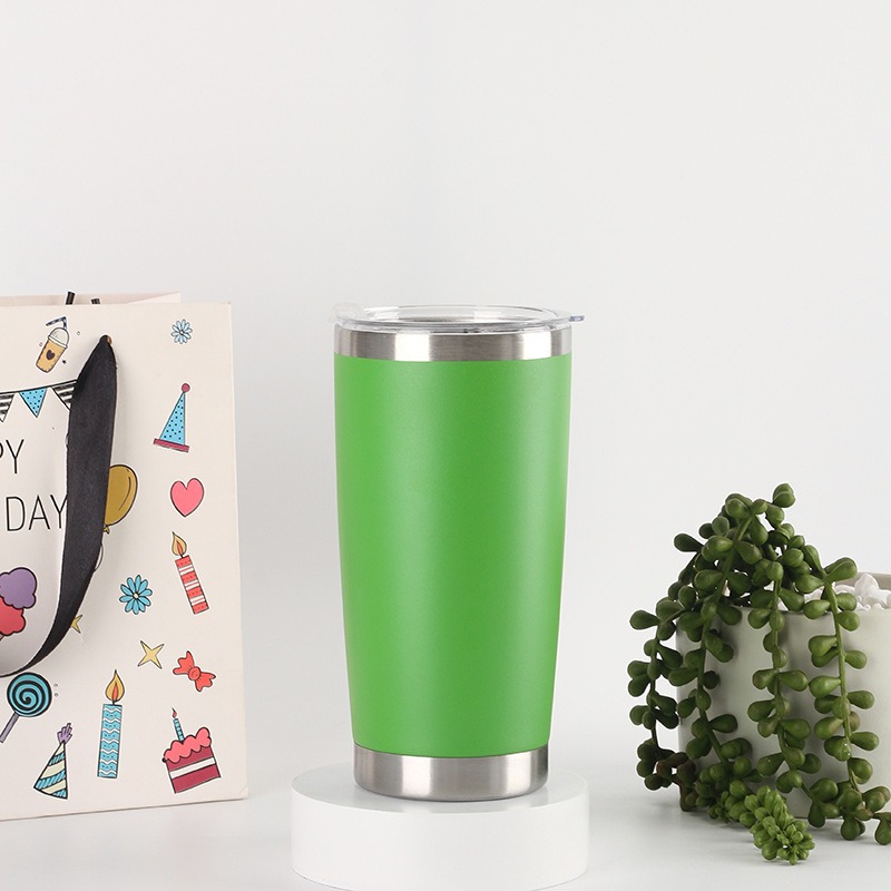 Taza de automóvil de color transfronterizo 304 taza de aislamiento de vacío de acero inoxidable de doble capa resistente a caídas portable de aislamiento de frío taza recta