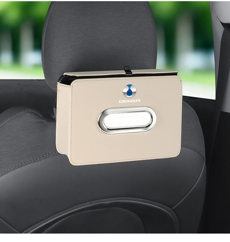 Suitable for Denza D9/N9/Z9gt/N8L/N7 car-mounted foldable tissue box, rear seat storage tissue bag, storage box