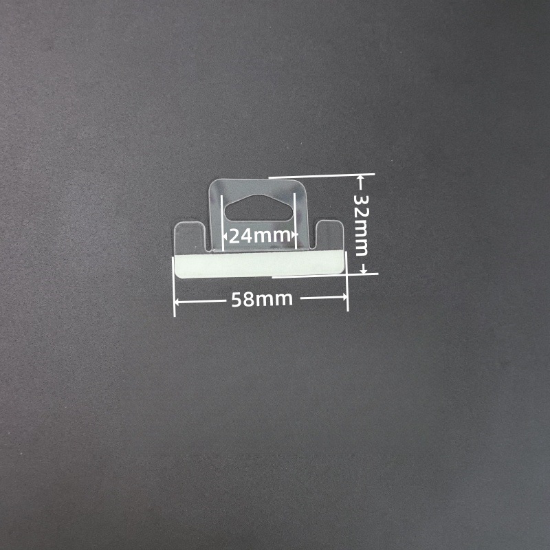 Agujero triangular 58*32*0,4mm * PET/PVC/PP * transparente