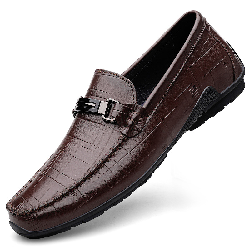 Men's Slip-on Driving Loafers Comfortable Versatile Casual Shoes_voghion.com