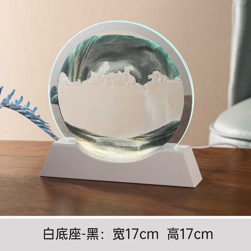 흰색 프레임 [야간 조명 검은 모래]