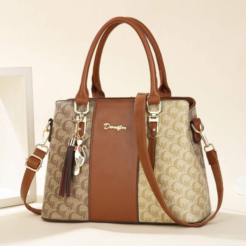 Dos piezas de paquete de bolsos de moda versátil bolsos de mano de la atmósfera simple bolsos de hombro de damas bolsos cross-border