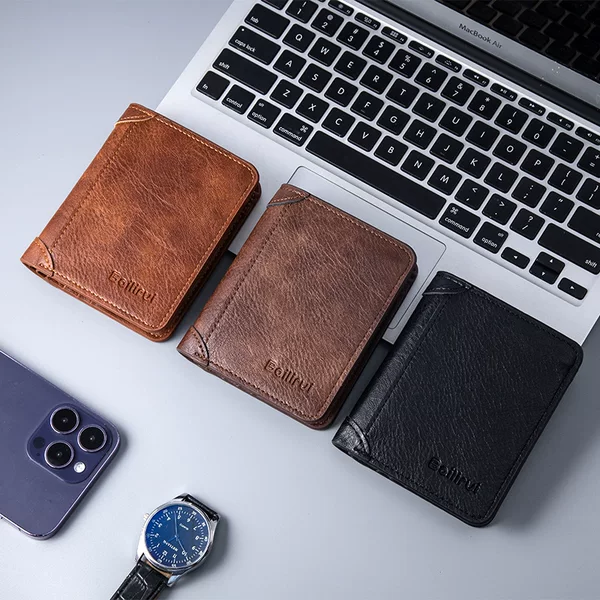 Cross-border popular short men's wallet, business PU soft leather wallet, fashionable youth multi-card slot ultra-thin wallet wholesale