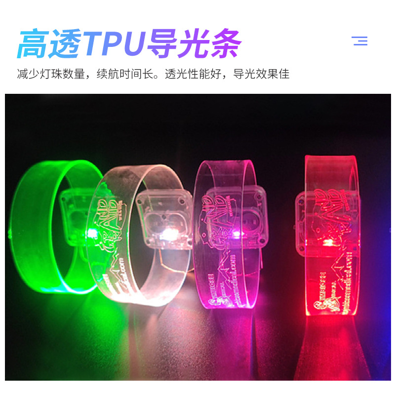 Nuevo en stock LED pulsera luminosa KTV bar discoteca fiesta estrella concierto apoyo alegría pulsera flash