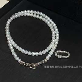 4-5mm淡水AK珍珠搭方形万能扣时尚百搭小众高级有设计感诸暨珍珠