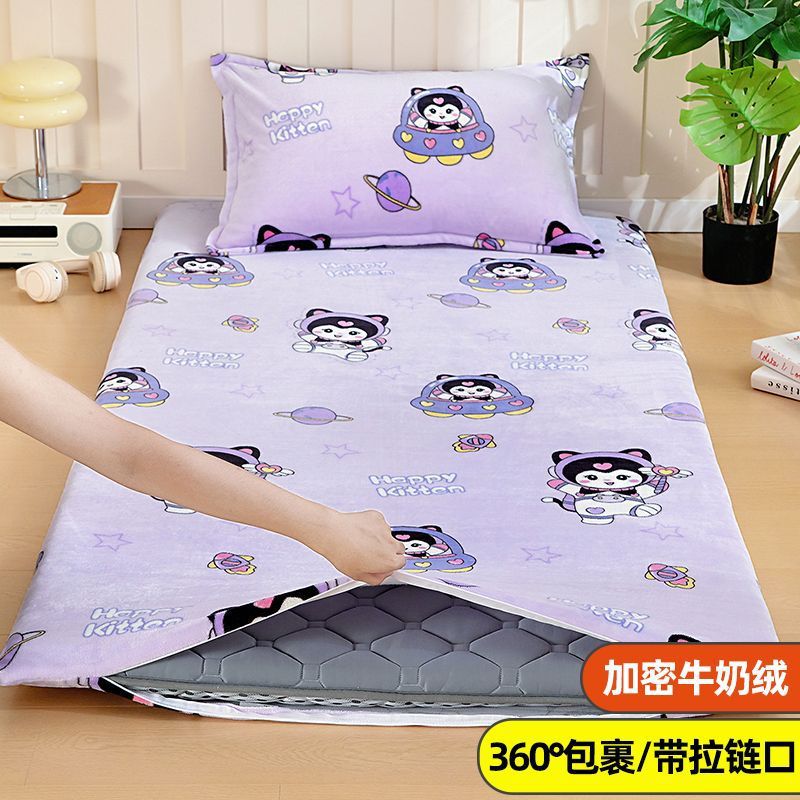 Leche de veludo dormitorio estudiante colchón de coral 90x190 colchón de invierno