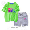 Summer sports suit for boys, fashionable T-shirt, trousers, with short sleeve, children's clothing