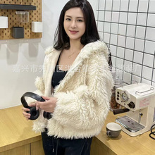 毛球时尚皮草女上衣皮草外套女环保毛毛宽松百搭新款冬季气质感