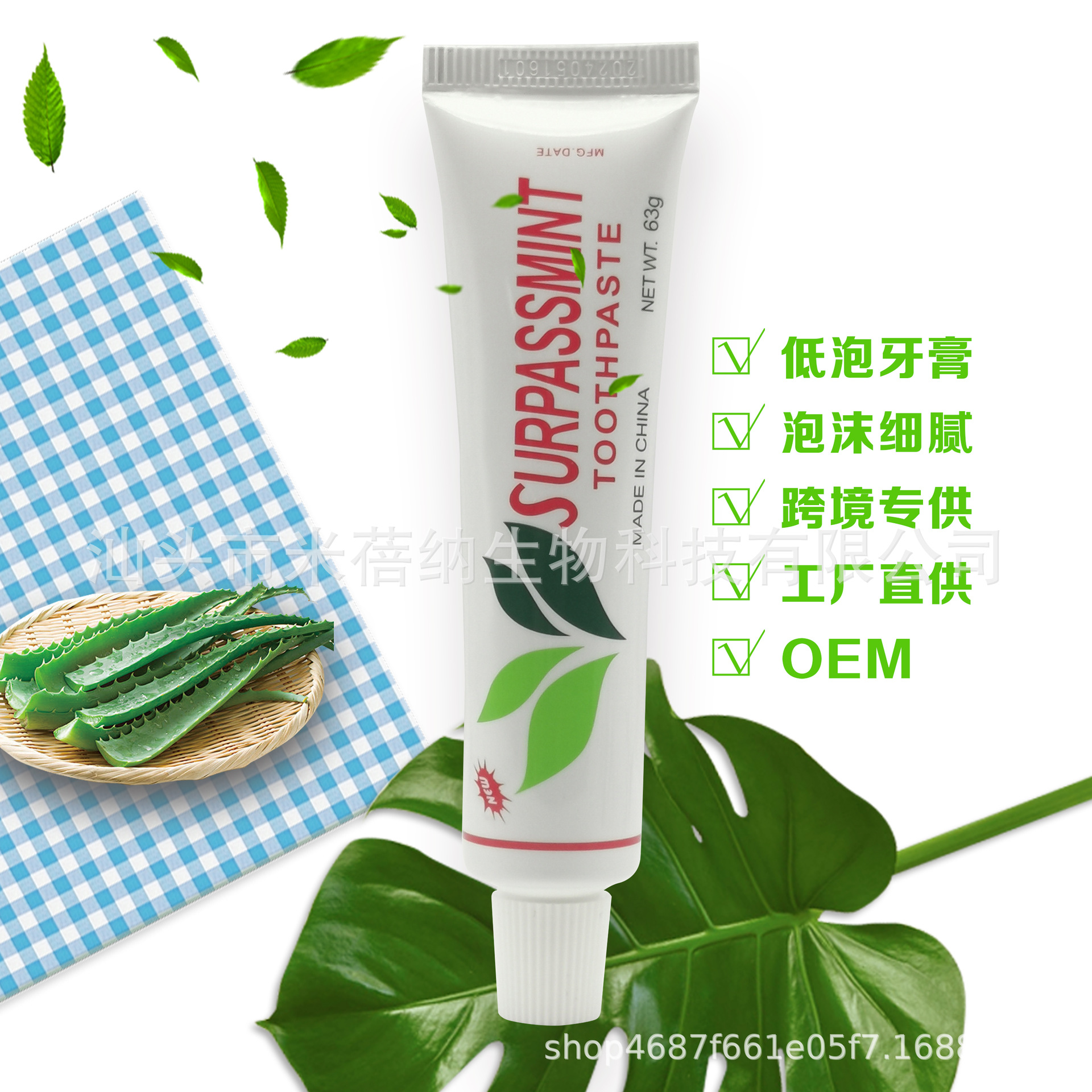 Cross-Border Export Mint Toothpaste 63g Solid Teeth Whitening Deep Cleaning Toothpaste Spot Processing