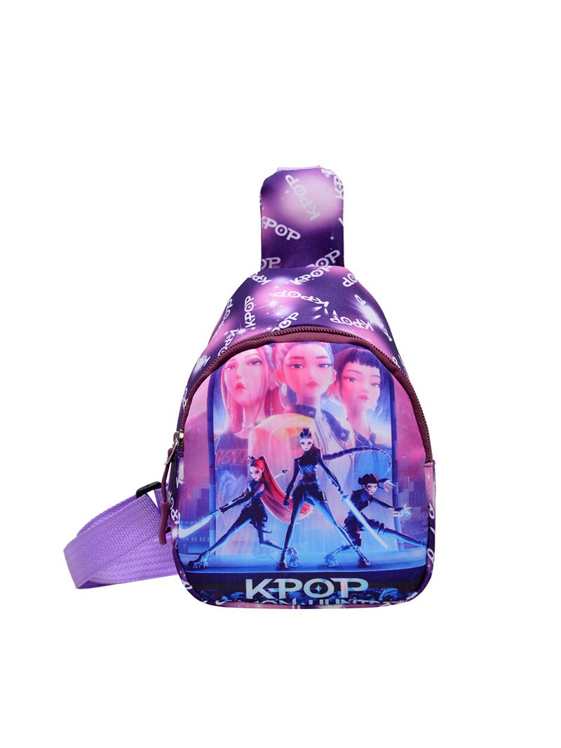 Comercio exterior 2026 nuevo KPOP bolso de pecho de dibujos animados para niños, mochila de moda para niños y niñas, jardín de infantes lindos bolsos de hombro