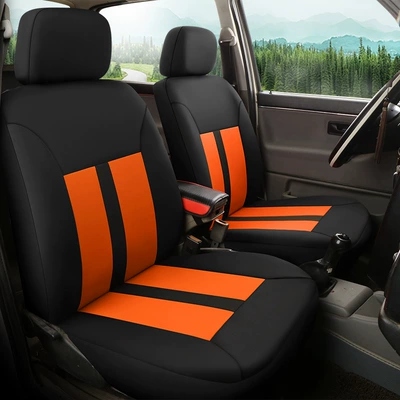 Universal seat cover | General Motors Cushion Cover - double-version-of-drivers-front-row-2-seats-black-and-orange-neutral-the-front-and-rear-headrests-can-be-removed-neutral