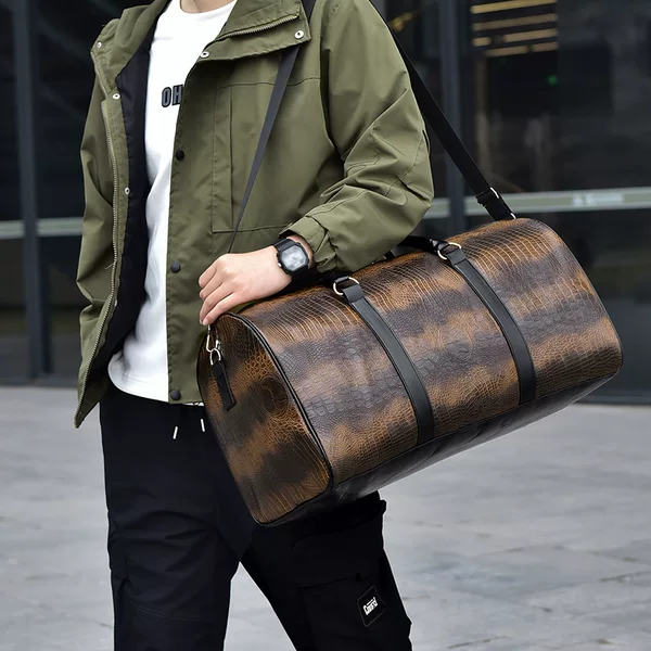 PU men's bag travel bag business travel short distance handbag large capacity luggage bag men's gym bag boarding bag