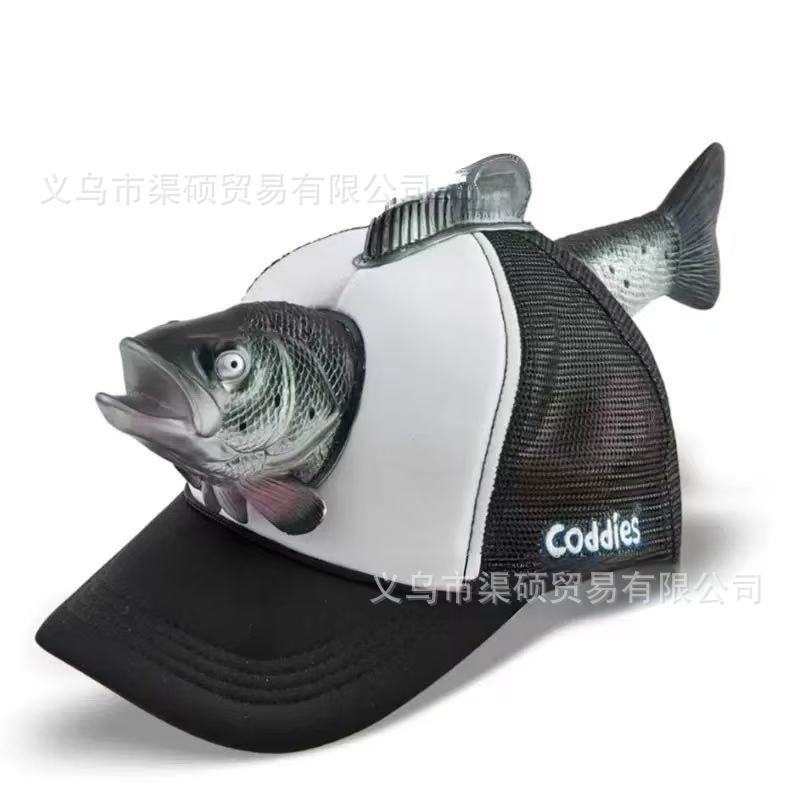 国境を越えた新しい魚の帽子、釣り愛好家専用の屋外動物の形をしたパーソナライズされた帽子|undefined