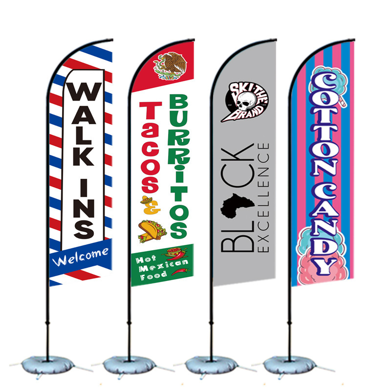 屋外ビーチフラッグプロモーションフラッグ屋外広告イベントプロモーション防風フェザードロップフラッグ注水旗竿ビーチフラッグ|undefined