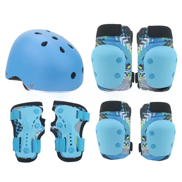 Children's Roller Skating Protector Helmet Full Set of Equipment Thickened Skateboard Dry Skates Bicycle Professional Protection for Boys and Girls