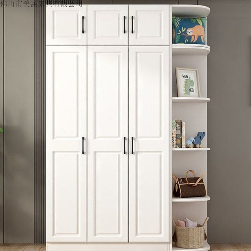Wardrobe Household Solid Wood Large Wardrobe Bedroom Simple Wardrobe Modern Economical Rental Large Capacity Wardrobe