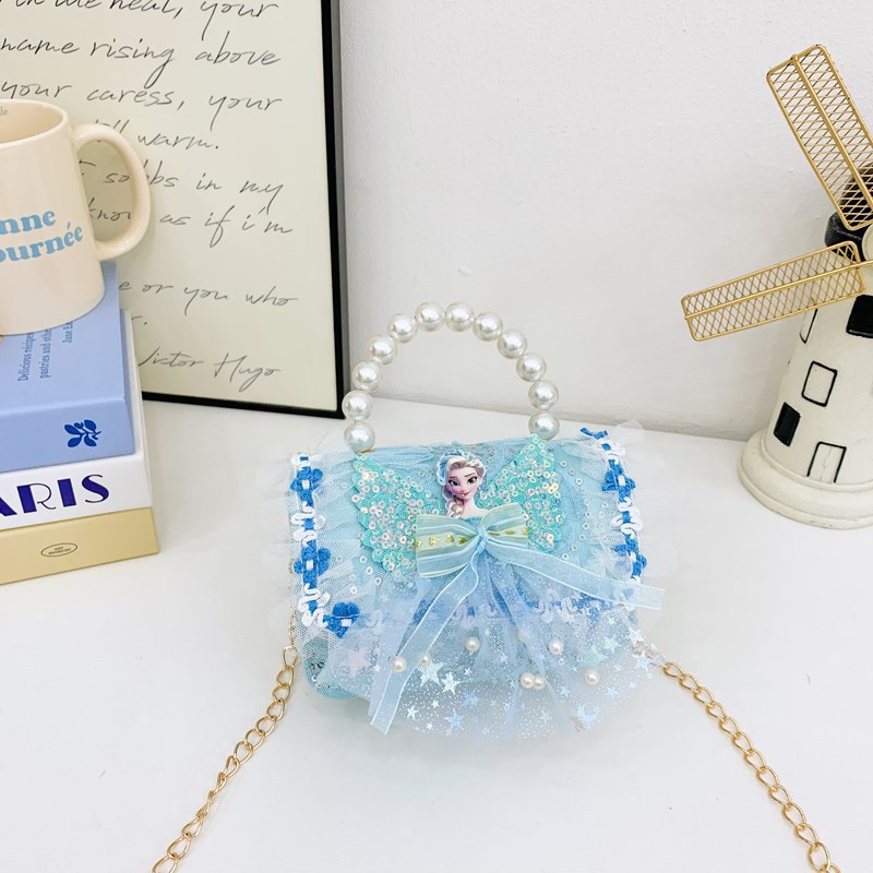Nuevo comercio exterior pequeña fragancia niñas hombro mochila de moda perla arco bolsos de niños bolsos de cambio de dibujos animados