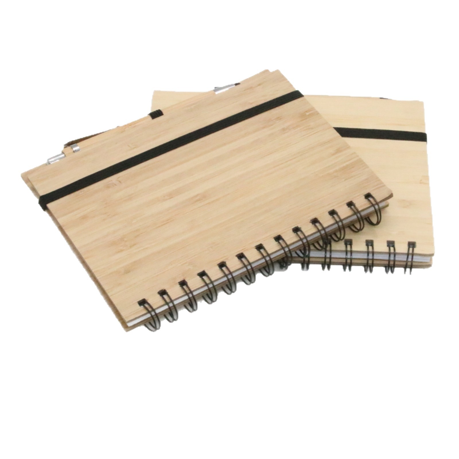 Cuaderno creativo para estudiantes con cubierta de bambú, tablero de bambú, cuaderno de espiral de bambú, se puede imprimir con logotipo.