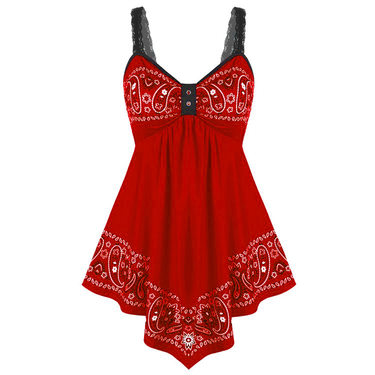 Fashion Ladies Home Pajamas Lace Camisole Dress display picture 3