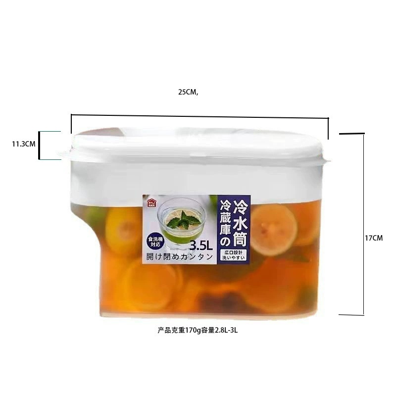 3.5L Household Cold Water Bucket with Faucet, Reusable Refrigerator Ice Drink Container