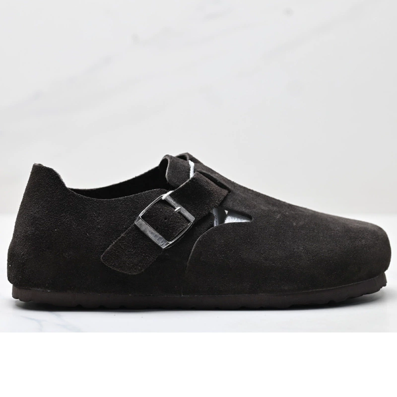 Сандалии Birkenstock из замши для ленивых мужчин BK домашние летние односторонние регулируемые пляжные открытые плоские сандалии для женщин