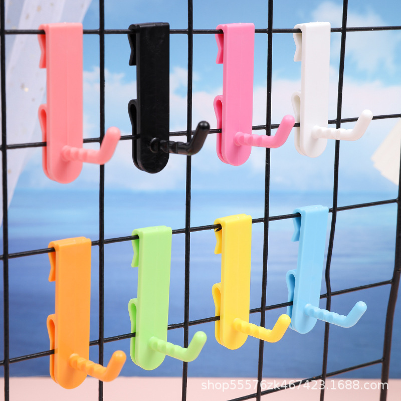 Wire Mesh No-Nail Hook Shelf Hook Storage Plastic No-Drill Wall-Mounted Modern Minimalist Picture Hanger