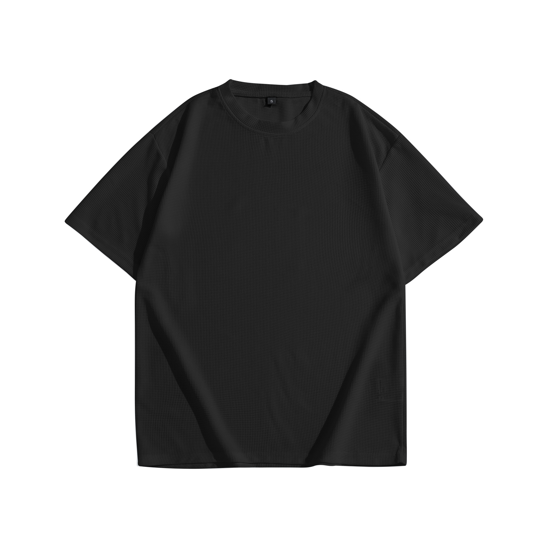 Men's Heavyweight Cotton Short Sleeve T-Shirt Simple Solid Color Loose Fit Breathable Summer Base Layer Wrinkle Resistant Top_voghion.com