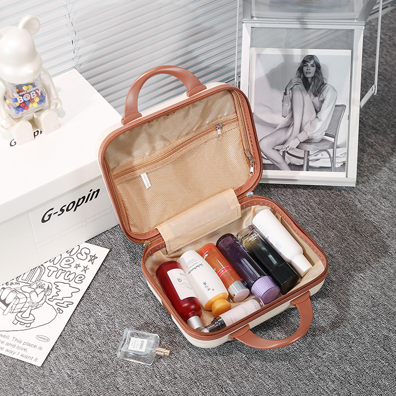 Mini estuche cosmético, maleta, maleta de 14 pulgadas, bolsa cosmética, caja de regalo pequeña, maleta coreana, caja de almacenamiento