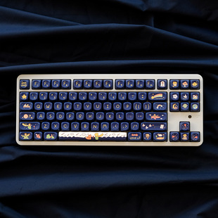 Pbt Keycap Five-Sided Sublimation Customized Blue and Black Factory Direct Xoa/Cherry Highly Adaptable to Full Mechanical Keyboard