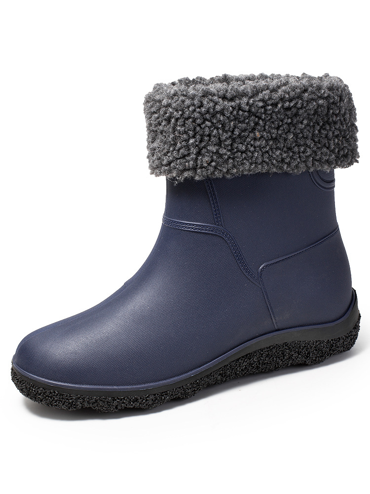Moda Botas de lluvia de media pantorrilla para hombres al aire libre verano juvenil zapatos impermeables Meituan para llevar zapatos de goma Botas de lluvia de invierno de moda