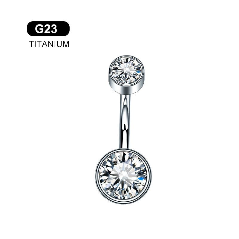Belly button piercing with zircon, Amazon, material