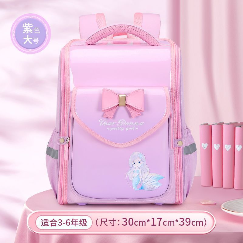 Lindo alto aspecto de gran capacidad de carga-reducción de la chica mochila impermeable columna vertebral protección ligero niños Escuela Primaria estudiante escuela al por mayor