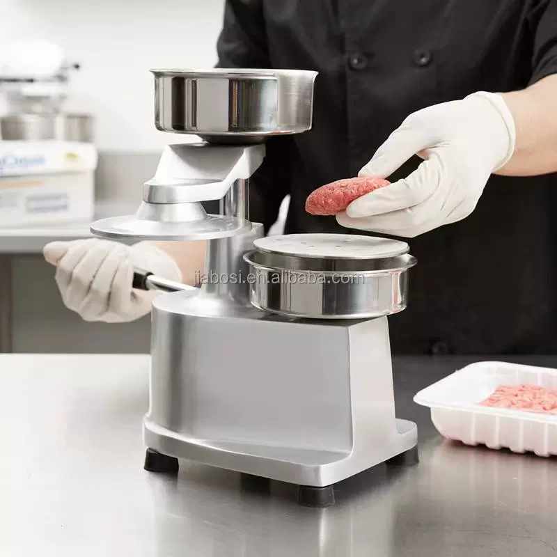 手动肉机压汉堡机不锈钢130-100牛肉成型机压饼机商用现做
