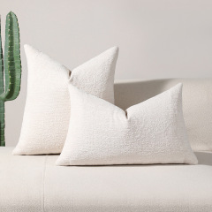 2025 New Style Chenille Embroidery 3D Relief Cream French Style Living Room Cushion Pillow Cushion Cover 