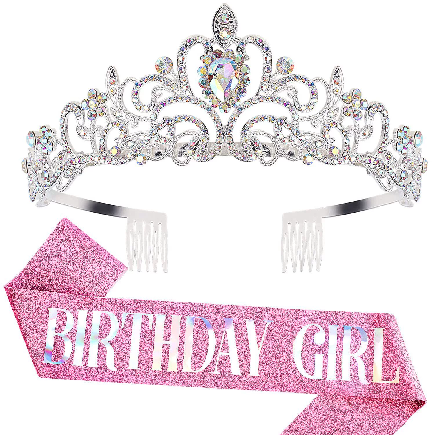 Европейско-американский набор на день рождения: наплечная лента-корона BIRTHDAY QUEEN/GIRL, праздничный набор