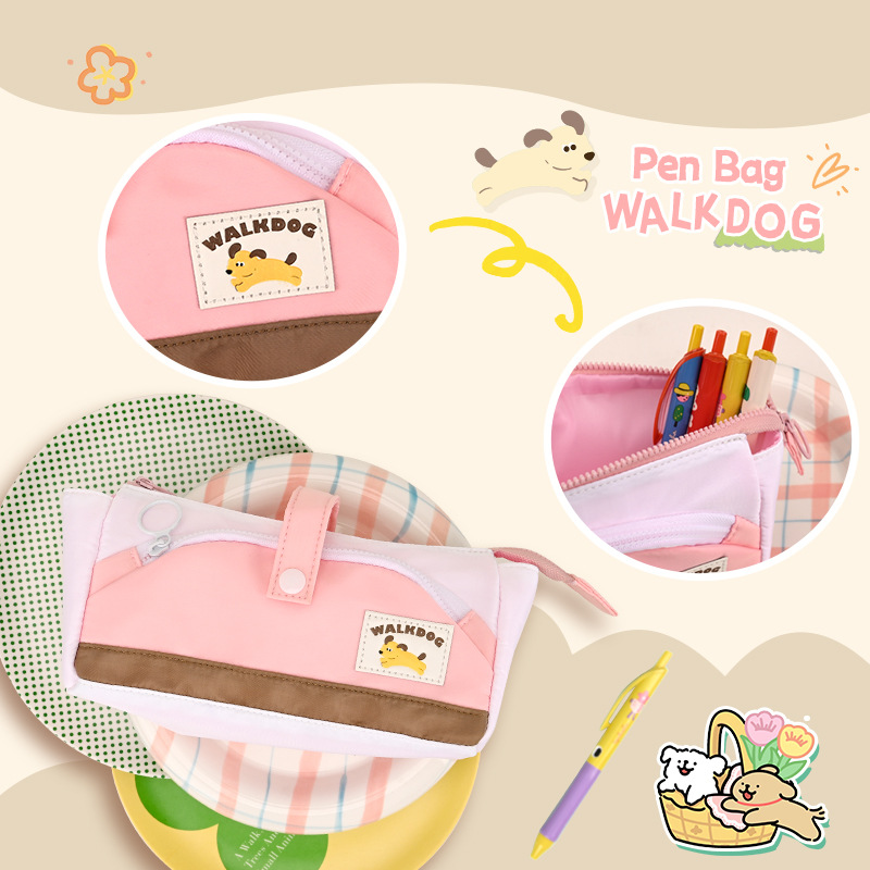 Bolsas de lápiz de gran capacidad, leche encantadora, bolsas de lápiz de alto valor facial, bolsas de papelería, bolsas de papelería resistentes a la suciedad, al por mayor