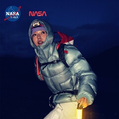 NASALIKE太阳石同款5000GT鹅绒服户外雪山石家天池蓝拒水羽绒服冬